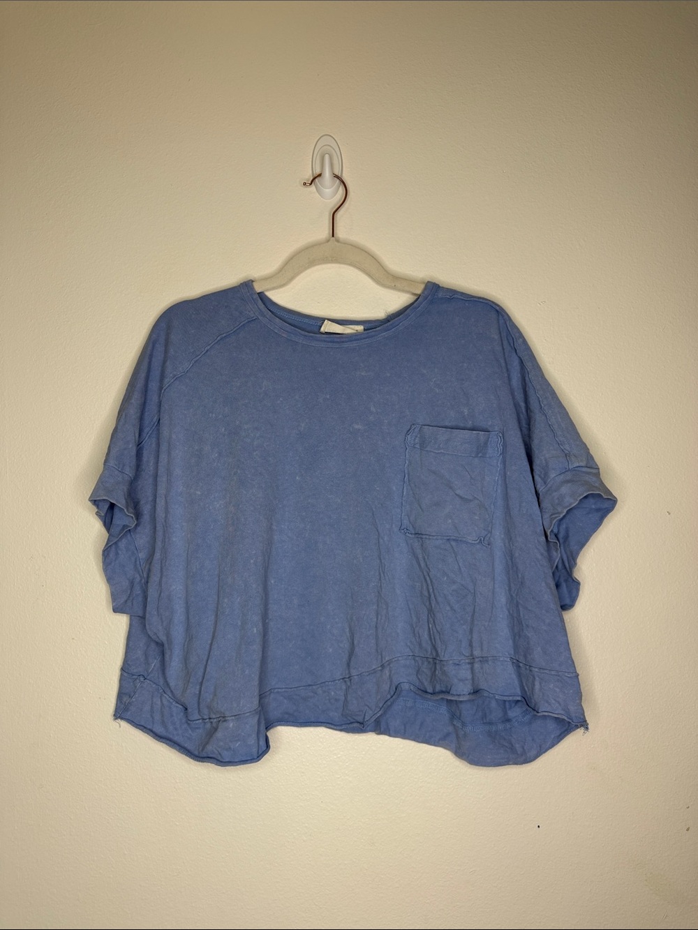 Washed Blue Pocket Short Sleeve Tee